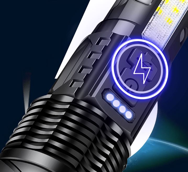 Lanterna Tática Titanium LED Lateral - Máxima Potência e Alcance